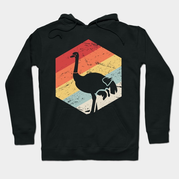 Retro Vintage Ostrich Icon Hoodie by MeatMan